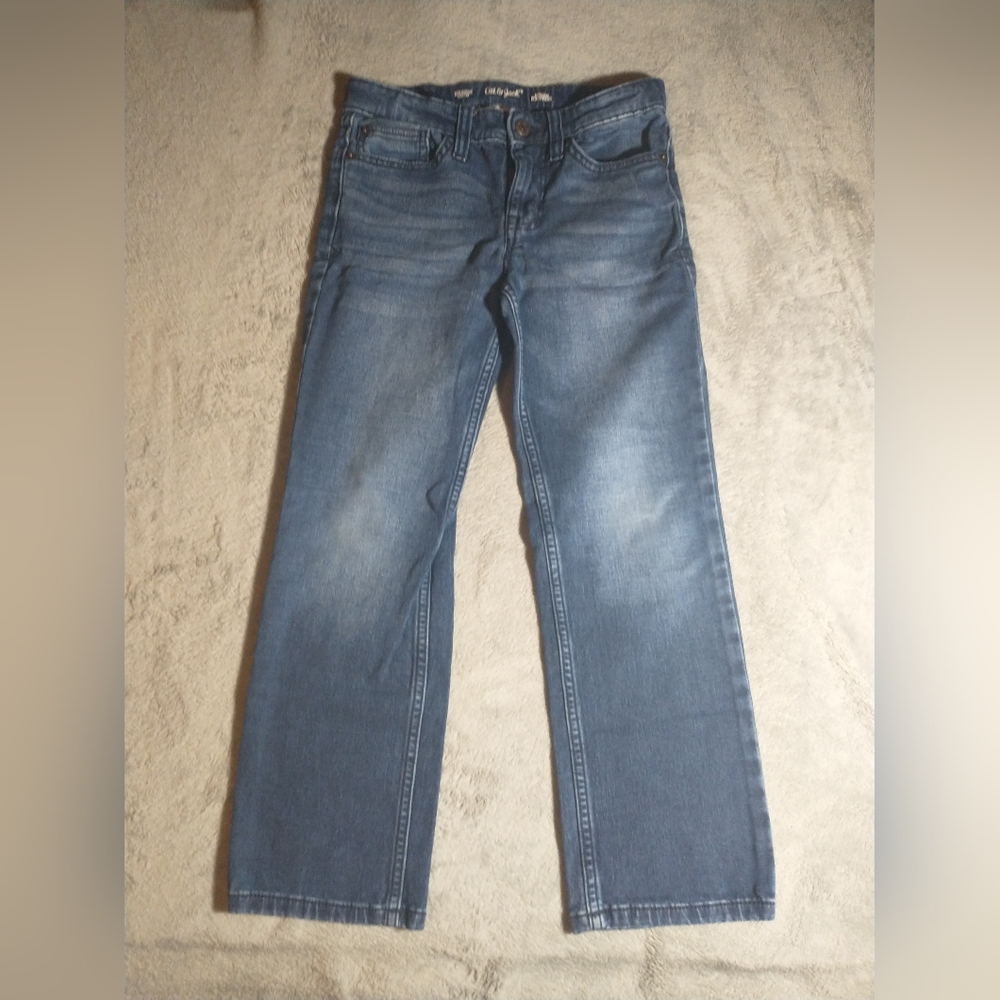 Cat & Jack Stretch Fit Blue Washed-Look (RN#17730) Jeans - Size 8